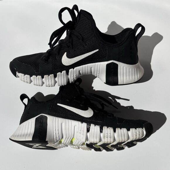 Nike Womens Shoes Size 8 Free Metcon 3 Black White Workout Training CJ6314-010 - Picture 5 of 12
